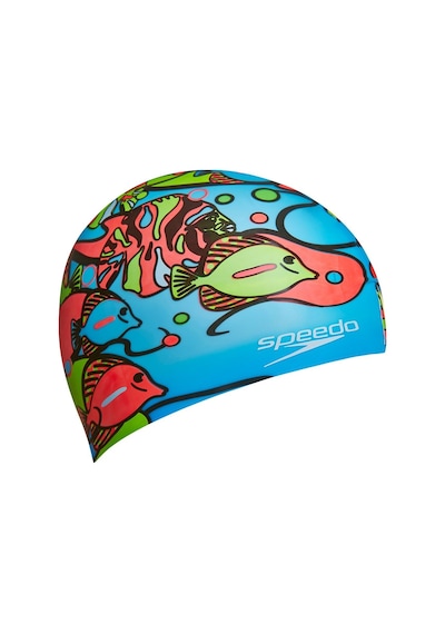 Speedo Slogan Baskılı Çocuk Yüzücü Bonesi Çok Renkli