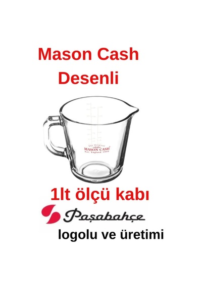 Mason Cash Logolu Cam Ölçü Kabı, 1000 Ml, Şeffaf Diğer