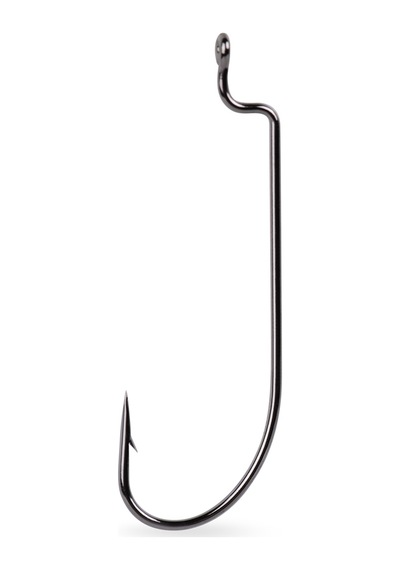 Mustad Offset Worm 39121np-bn Olta İğnesi Black Nıckel - No:1-0 - 7li