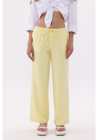 Genius Store Kadın Pantolon Geniş Paça Pamuklu Viskon Cepli Pantolon Beli Lastikli Genişpaça-pantolon Sarı Genius Store Kadın Pantolon Geniş Paça Pamuklu Viskon Cepli Pantolon Beli Lastikli Genişpaça-pantolon Sarı