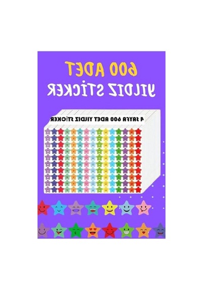Yıldız Sticker Seti - 600 Adet Renkli Tebrik Stickerı Abanoz