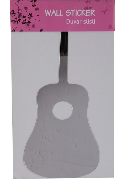 Defter Sticker,laptop Sticker Aynalı Gitar Şekilli 34x15x0,6cm
