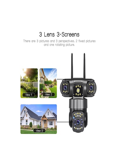 O-kam 6030 3mp+3mp+3mp 9mp Wi-fi 3 Lens Alert Ptz