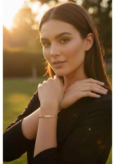 Altın Gurmet Model Taşlı Bilezik