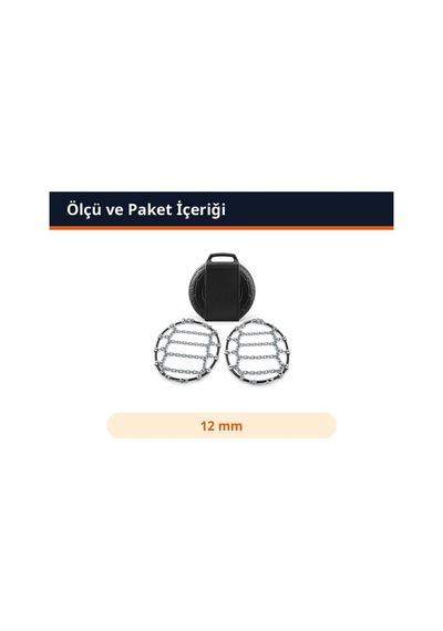 Trobus Oto Kar Zinciri Takmatik Anti Patinaj 12 Mm Grup 8 Universal
