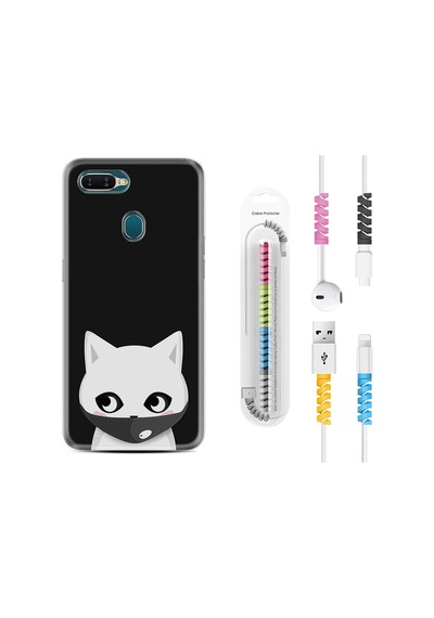 Oppo Ax7 Kılıf Kablo Koruyuculu Pandemi Cat 1729