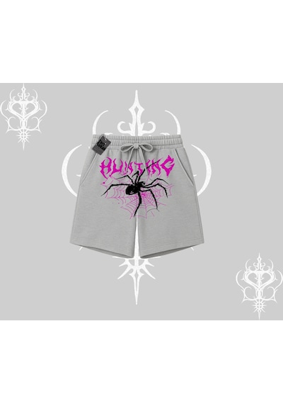 Tarzsokak Beyaz Şort Autumn Spider Gri