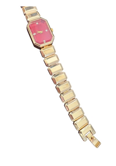 Gold Çelik Saat Yeni Model Bordo Renk