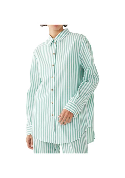 Asceno Şık Pamuklu Pijama Üstü Yeşil