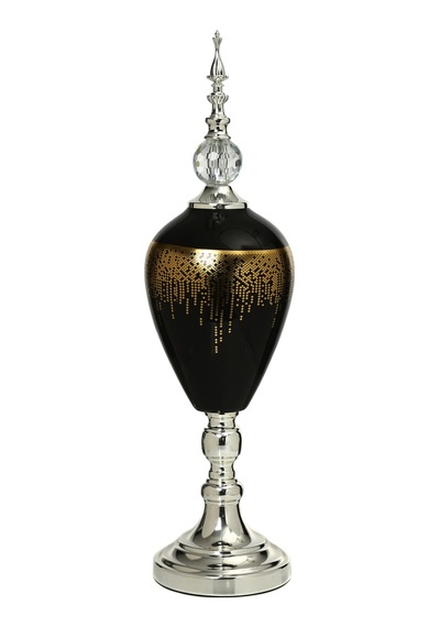 Vitale Amber Silver Kapaklı Vazo 60 Cm Ak.je0009