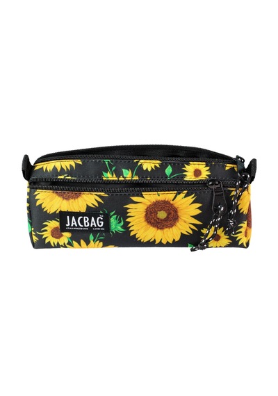 Jacbag Dual Prıme-çift Bölmeli Üçgen Tip Kalem Kutusu Dual Prime-ayçiçeği renkli
