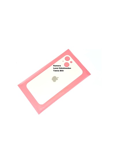 Apple Uyumlu iPhone 13 Arka Pil Batarya Kapağı Cam Gold