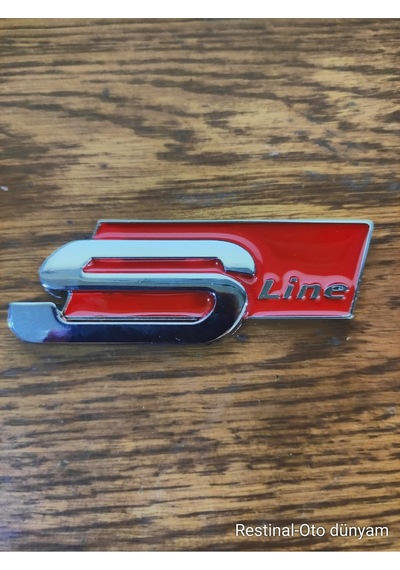 Audi S Line Arma Logo 3d Krom Kırmızı Metal Oto Çamurluk Bagaj Panjur Aksesuar Şık