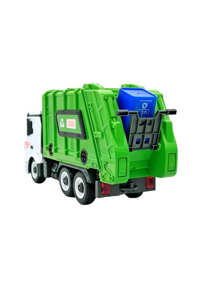 Ctoy Constructo Rc Sök-tak Çöp Kamyonu Usb Şarjlı 1:18 Mühendislik Oyuncak + 2.4 Ghz Kumanda Yeşil