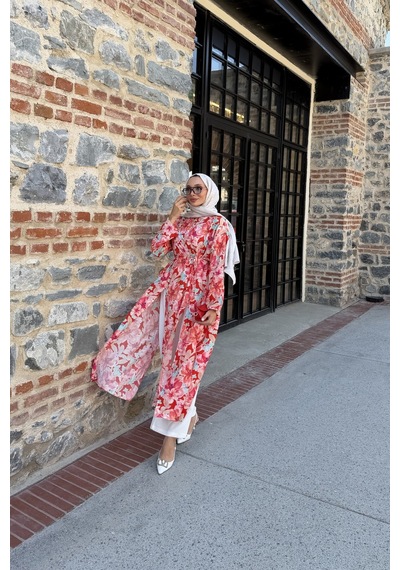 Riella Butik Aura İkili Tesettür Takım Mercan