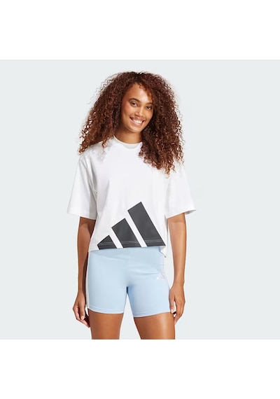 Whıte/black Adidas Kadın Günlük T-shirt W Bl Sj Bf T Jg8737 Beyaz