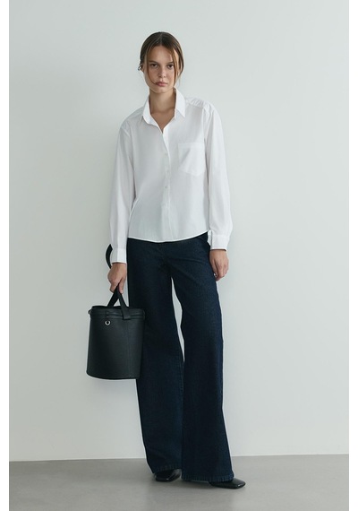 Suud Collection Beyaz Penny Basic Gömlek