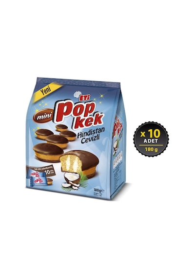 Eti Popkek Mini Hindistan Cevizli 10 x 180 G