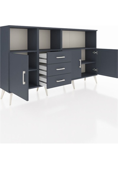 Arges Konsol 5 Raflı 3 Çekmeceli 3 Kapaklı 176x30x99 Antrasit-antrasit Antrasit - Antrasit Arges Konsol 5 Raflı 3 Çekmeceli 3 Kapaklı 176x30x99 Antrasit-antrasit Antrasit - Antrasit