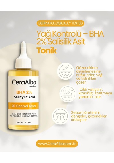 Ceraalba Salisilik Asit Toner Yağ Dengeleyici & Arındırıcı Bakım 200ml
