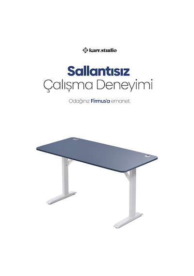 Firmus Dayanıklı Çalışma Masası - 140x70 - Pasifik Mavi