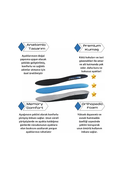 Magicfoot Unisex +3 Cm Boy Uzatıcı Gizli Topuk Yükseltici Geliştirilmiş Tabanlık