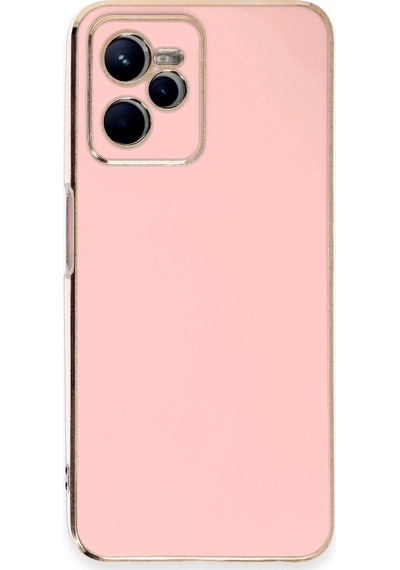 Gld-spt- Newface Realme C35 Kılıf Volet Silikon - Pembe