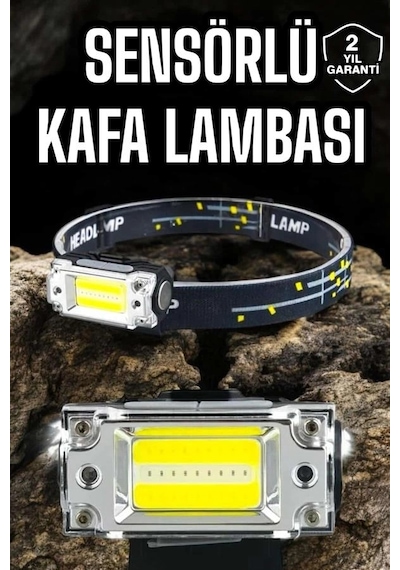 Kafa Lambası Led Fener Pratik Taşınabilir Ayarlanabilir Usb Şarjlı Çok Renkli 26341026