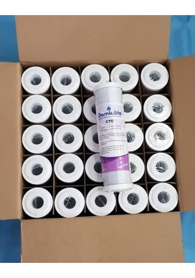 Damlalife 10'' Blok Karbon (Cto) Su Arıtma Filtre 25 Adet