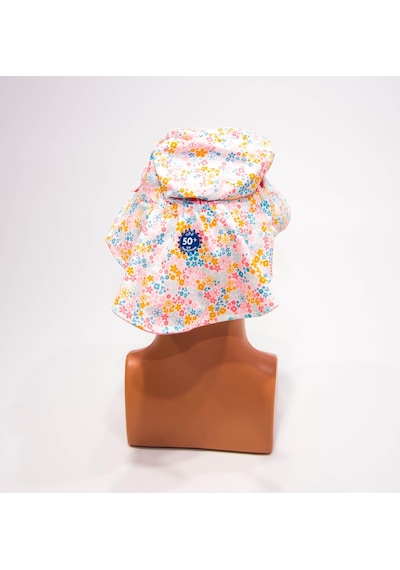 Nabaiji Bebek Uv Korumalı Şapka - Pembe / Çiçek Baskılı 1-3 Yaş 46-48cm Kafa Ölcüsü Çift Taraflı Meridyendukkan Pembe