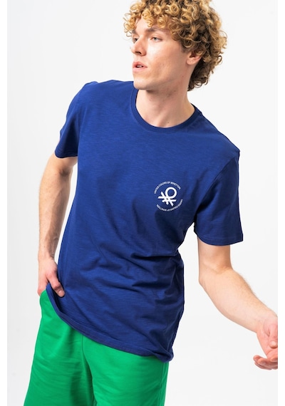 Benetton Bnt-m099-r-23y Erkek T-shirt Bnt-m099-r-r1078 Lacivert
