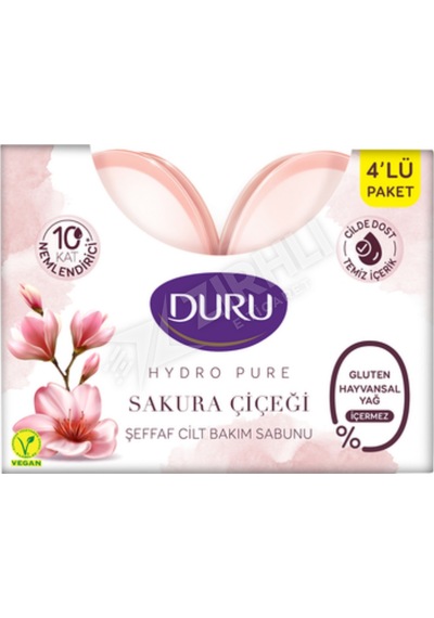 4 Adet Duru Hydro Pure Sabun Sakura 4x135 Gr