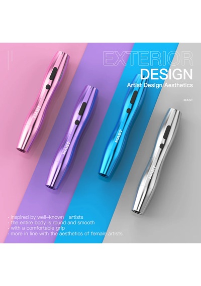 Mast P20 Pmu Kablosuz Kalıcımakyaj Makinesi 2.5 Mm Stroke Mavi Renk