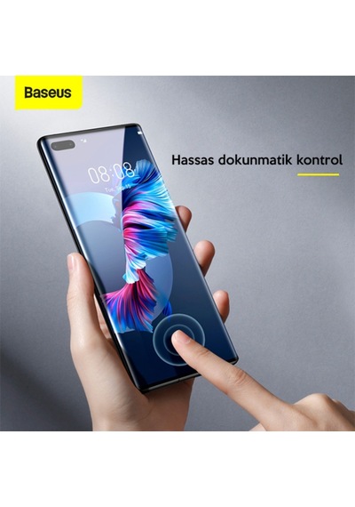 Baseus Huawei Mate 40 Pro Full 0.25Mm Kırılmaz Ekran Koruyucu Şeffaf