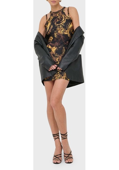 Versace Jeans Couture Bayan Elbise 76hao944 Js292 G89 Siyah-gold Siyah - Altın