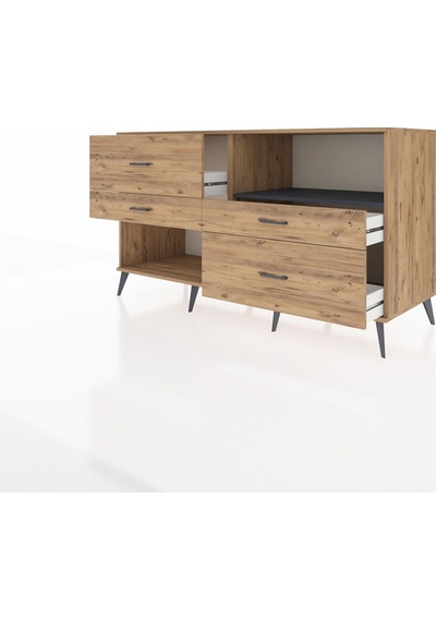 Kronos Konsol Tek Raflı 4 Çekmeceli 176x59x99 Çam-antrasit/çam Çam-antrasit/çam Kronos Konsol Tek Raflı 4 Çekmeceli 176x59x99 Çam-antrasit/çam Çam-antrasit/çam