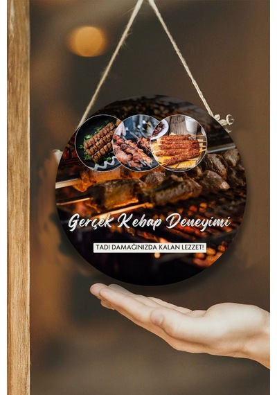 Kebap Salonu Için Duvar, Kapı, Tek Taraflı Askılı Pano Karşılama Tabelası, Restoran Süs Tablo