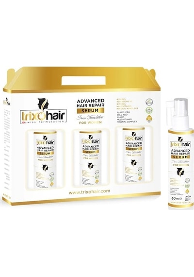 Trixohair Saç Dökülmesine Karşı Kadınlar için Saç Bakım Serumu 3 x 60 ML