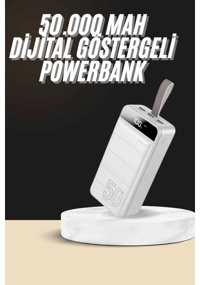 Hızlı Taşınabilir 50.000 Mah Powerbank Led Ekran Android Ve İos Uyumlu Diğer