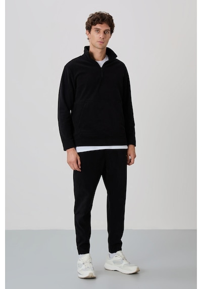 Tommy Life Carol Siyah Polar Erkek Eşofman Takım - 85226 Siyah
