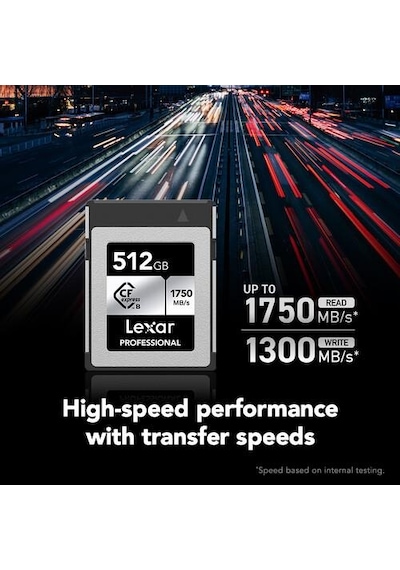 Lexar LCXEXSL512G-RNENG 512 GB Gümüş Serisi Cfexpress Type B Hafıza Kartı