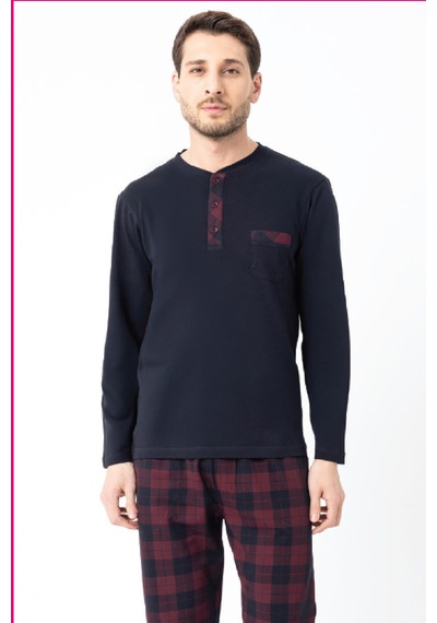 Erdem Erkek Kışlık Pijama Takımı Dfn1007 Lacivert