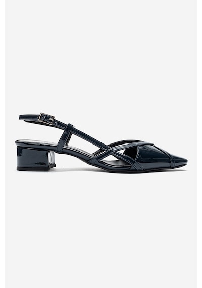 Luvishoes Olena Lacivert Rugan Kadın Topuklu Sandalet