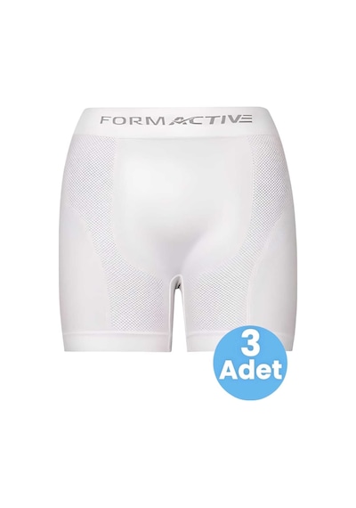 Uniquetrenders Erkek Dikişsiz/seamless Nefes Alabilen Boxer 3 Adet Beyaz