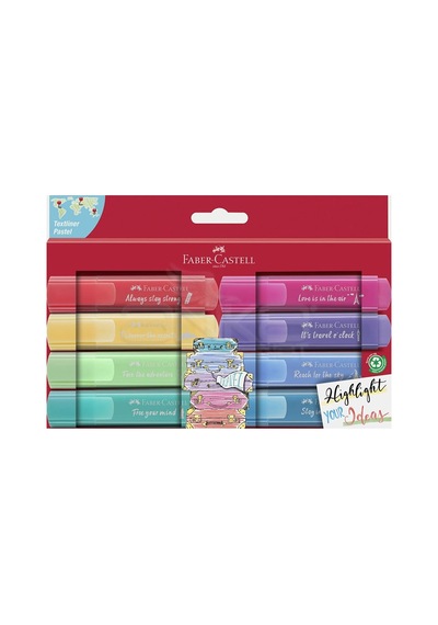 Faber Fosforlu Kalem Pastel 8 Li 254626 Çok Renkli