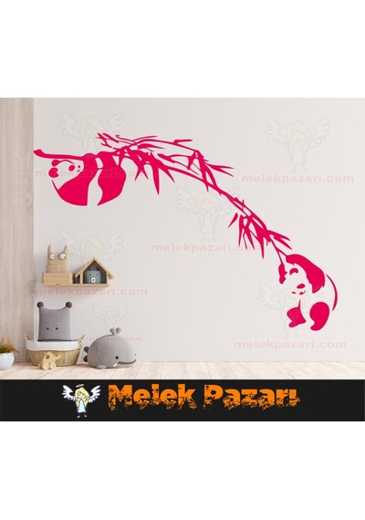 Oynayan Pandalar Çocuk Odası Duvar Sticker