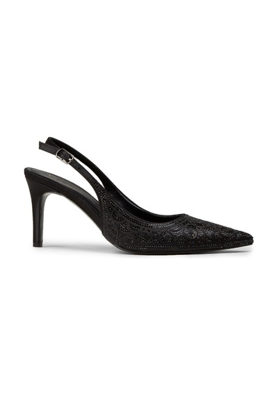 Deery Kadın Siyah Taş Detaylı Slingback Stiletto - Rd035zsyhm01 siyah