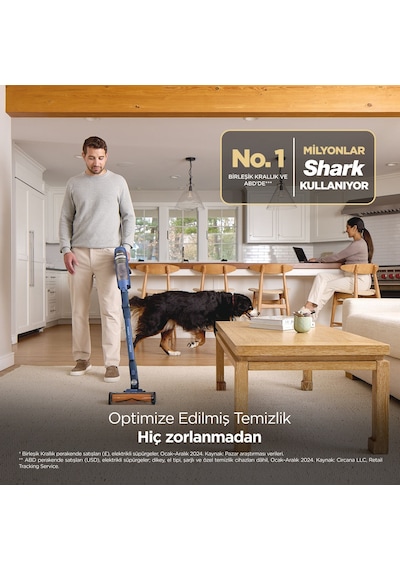 Shark IA3241EUT PowerDetect Speed Clean & Empty Auto Empty Sistemli Pet Başlıklı Şarjlı Dikey Süpürge