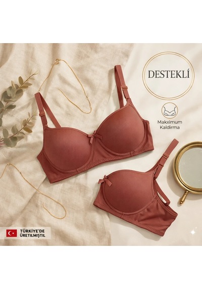 Wınneraın Kadın Kiremit Destekli Dolgulu Balenli Sütyen