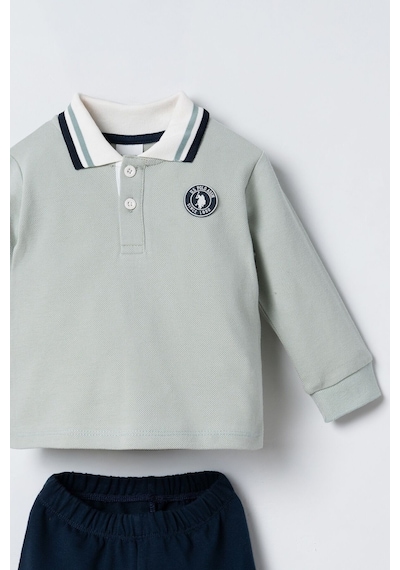 U.S. Polo Assn. Erkek Bebek Su Yeşili Uzun Kol Pijama Takım Usb3197-c-v2 Usb3197-c-v2 Yeşil